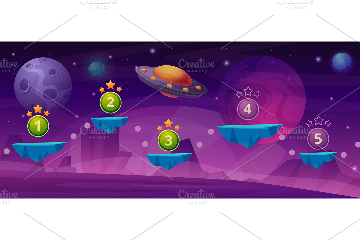 Map space game. Universe travelling, an Illustration by LadadikArt