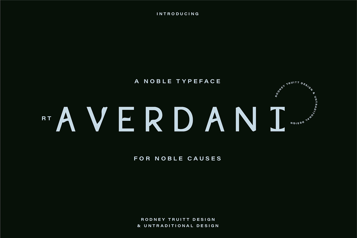 Averdani | A Noble Typeface, a Sans Serif Font by Rodney Truitt Jr (Photo 1 of 14)
