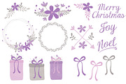 Lavender Christmas Wreaths & Paper, an Illustration by Amanda Ilkov (Thumbnail 3 of 5)