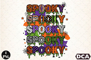 Preppy Halloween Spooky Png, an Illustration by DreamCafeArt