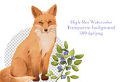 Watercolor Woodland Animals, an Animal Illustration by ArtGiftsStudio (Thumbnail 3 of 5)