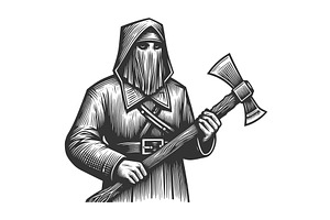 Grim Reaper Executioner With Axe