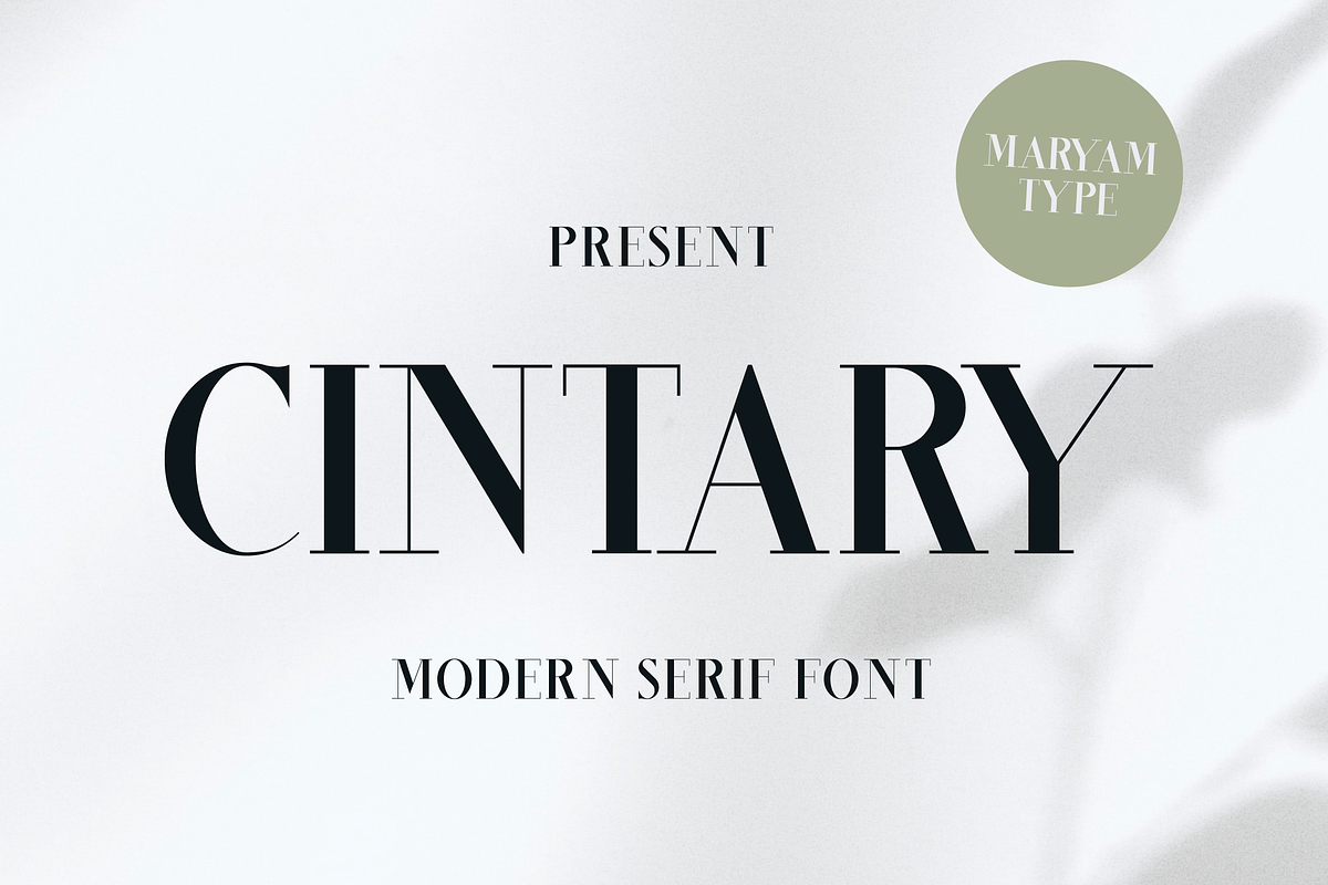 Cintary Modern Serif Font, a Serif Font by Maryamtype Studio (Photo 1 of 15)