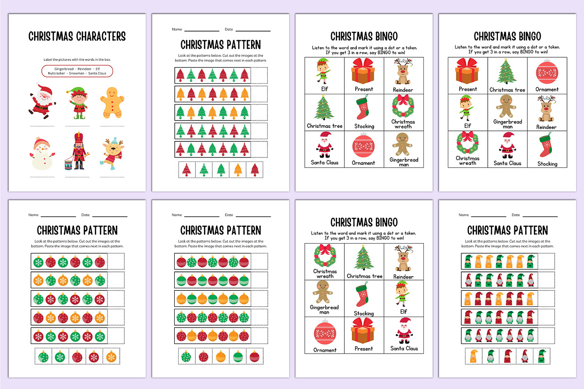Kindergarten Christmas Workbook, a Stationery Template by Shumaya (Photo 4 of 6)
