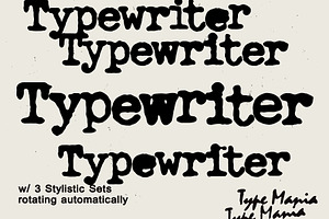 Typewriter TM – Distressed Typer, a Serif Font by Type Mania