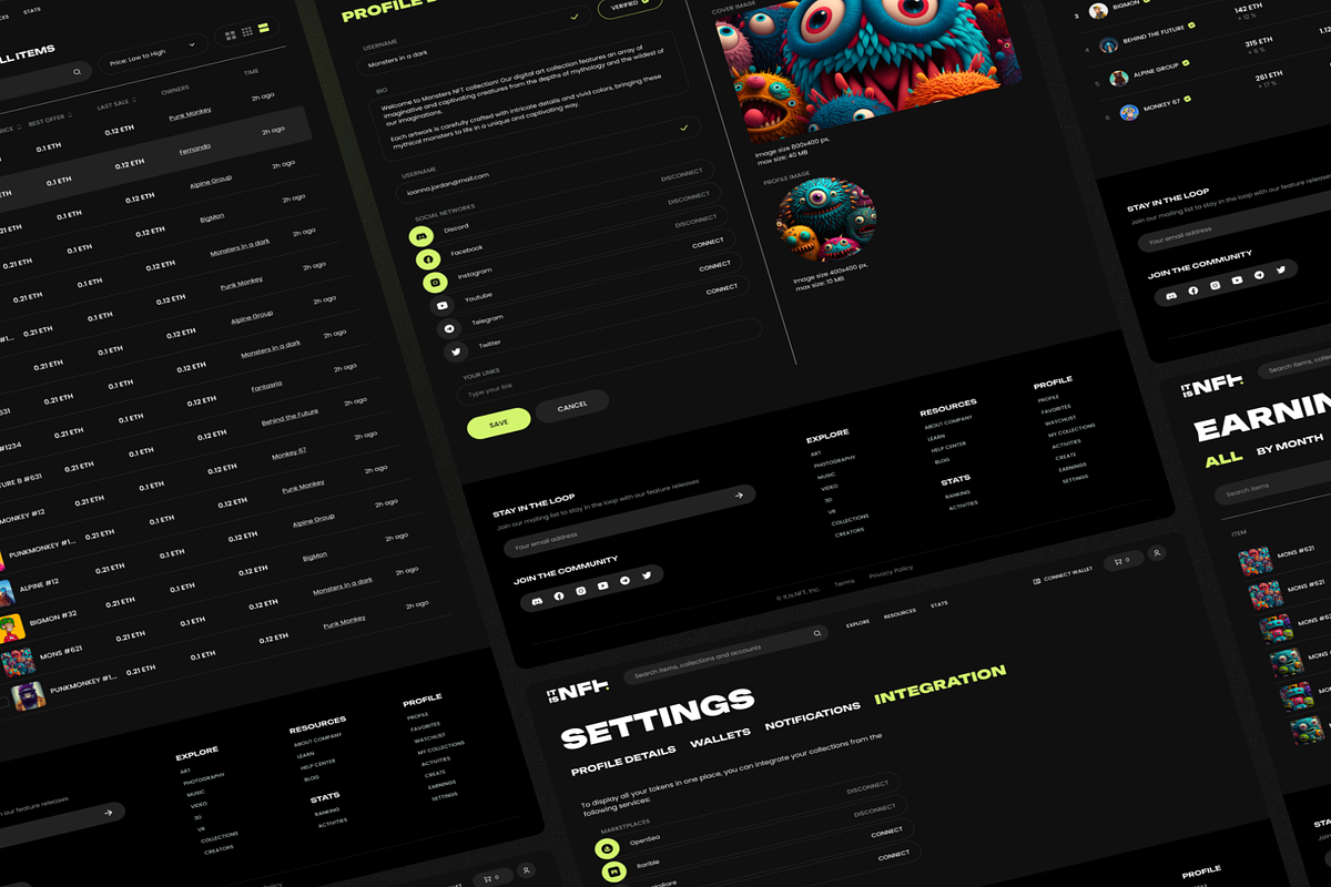 NFT marketplace - UI kit, an UI Kit Template by Digital_Fantasies (Photo 4 of 8)