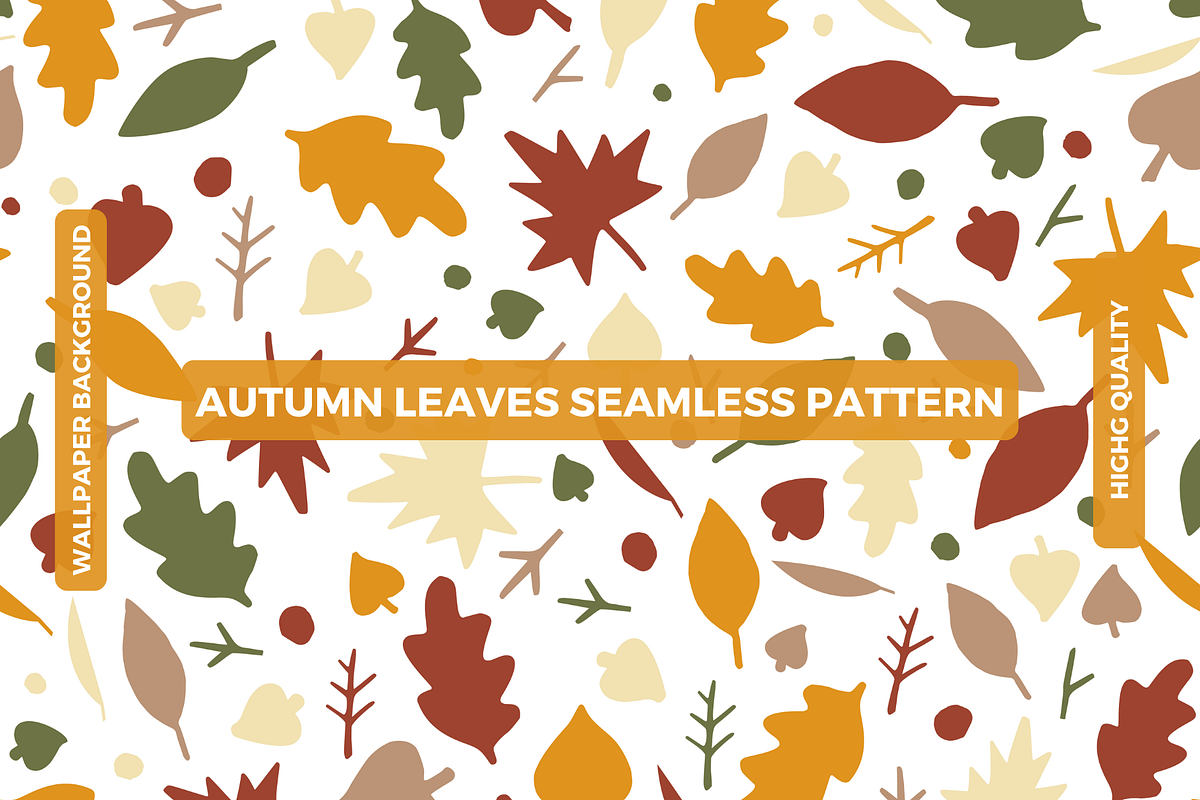 Autumn Leaves Seamless Pattern, a Graphic by KA7-Designs (Photo 1 of 7)