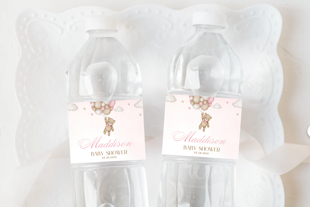 Bear Baby Shower Water Bottle Labels, a Flyer Template by Shinehoon (Photo 1 of 3)