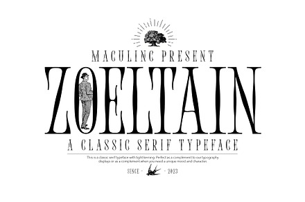 Zoeltain - Classic Serif Font, a Serif Font by Maculinc Type