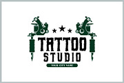 Tattoo studio Logo, a Branding & Logo Template by Atlantis X Nurman Arbai (Thumbnail 1 of 2)
