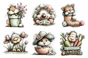 Cute Peeking Easter Animals Clipart, an Illustration by Daily.Designs (Thumbnail 4 of 8)