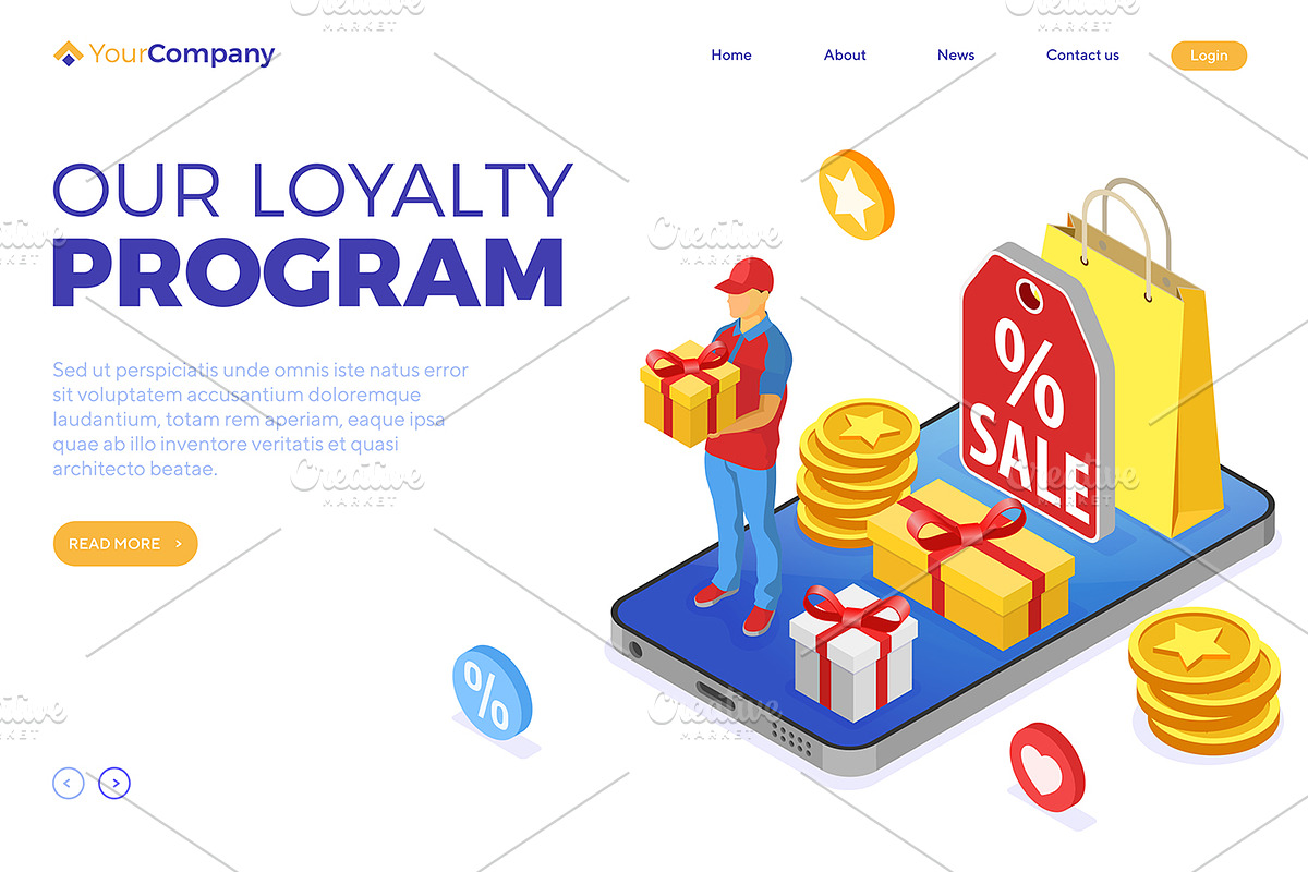 Customer Loyalty Programs Banners, a Person Illustration by TAlex (Photo 5 of 6)