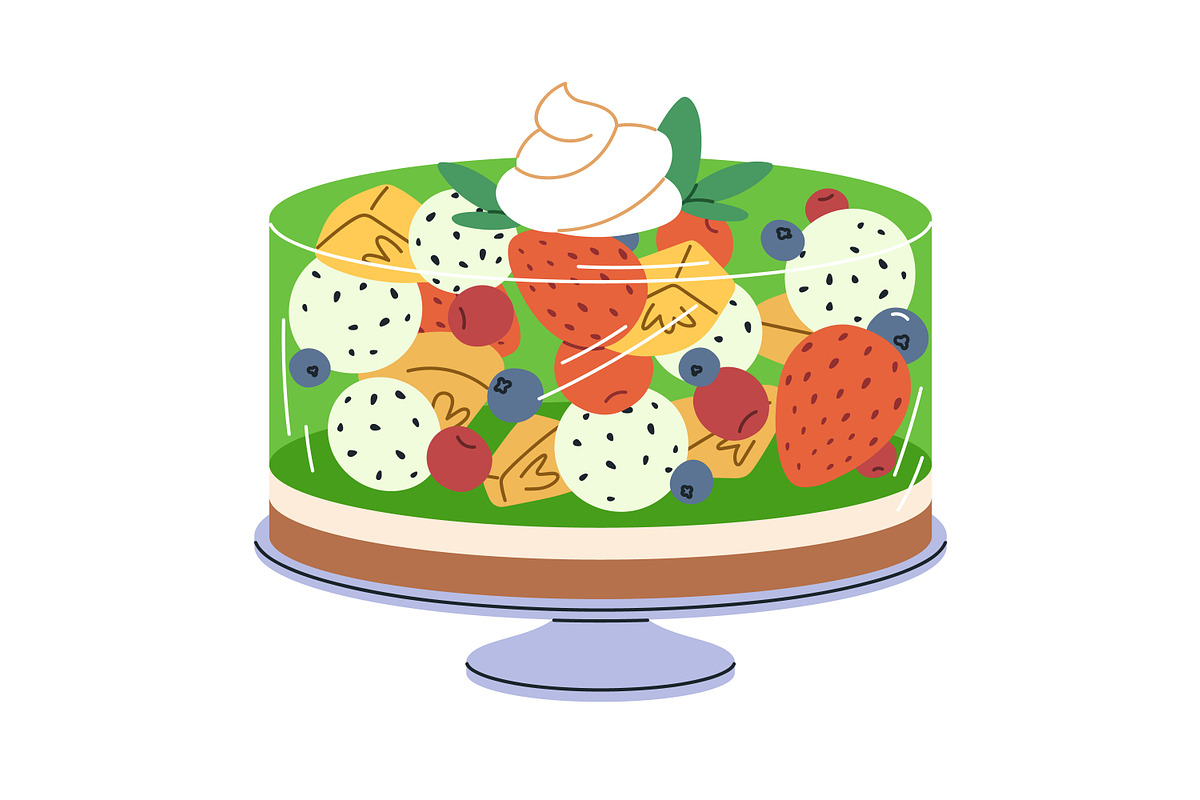 Fruit jellies set. Gelatin desserts, a Food Illustration by Good Studio (Photo 4 of 4)