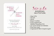 Simple Wedding Invitation, an Invitation Template by Cyrah's Collection (Thumbnail 1 of 4)