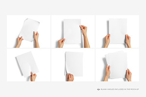 A4 Paper In Hands Mock-up