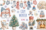 Cozy & Hygge Winter Clipart - 65 PNG, a Seasonal Illustration by Whimsy Brush Studio (Thumbnail 1 of 9)