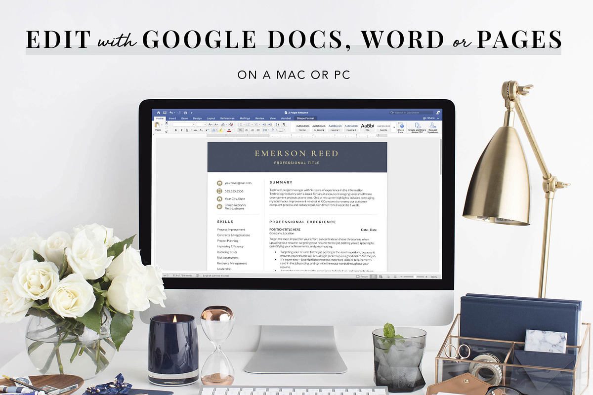 Modern Executive Resume Template, a Resume Template by Get Landed (Photo 5 of 10)