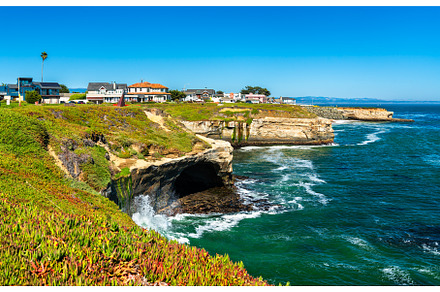 Coastal Cliffs and Blue Ocean in, a Nature Photo by Leonid Andronov