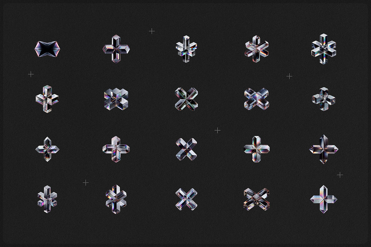 3D Prism Glass Shapes, an Object Graphic by Milka (Photo 6 of 7)