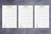 2025 Wall Calendar Minimal Grid, a Stationery Template by Boris Cupac (Thumbnail 3 of 5)