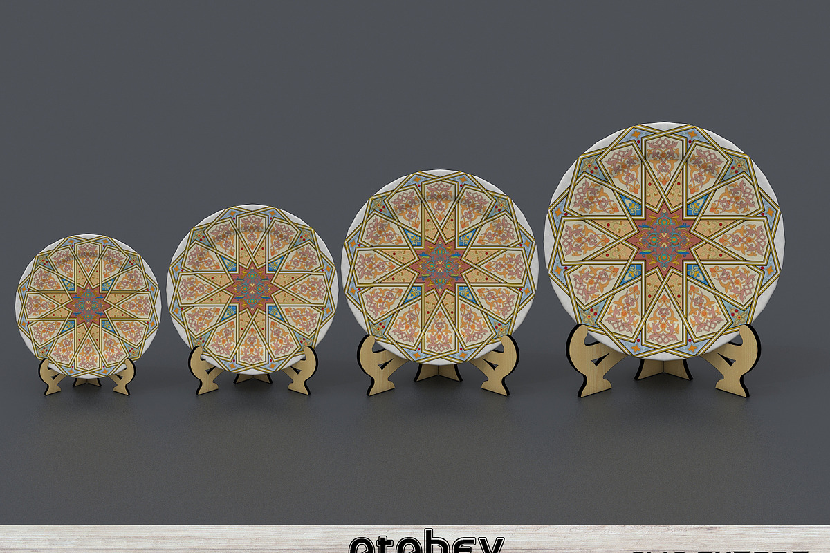 Plate display stand holder 411, a Graphic by AtacanDigital