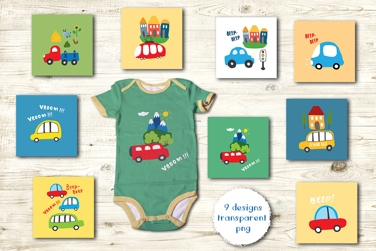Cute Cars Collection, Cartoon Style, a Transportation Illustration by Lemon Workshop (Photo 6 of 9)