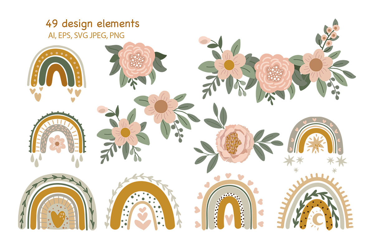 Flower Fairy Vector Clipart, a Decorative Illustration by Jenny Quince (Photo 3 of 10)