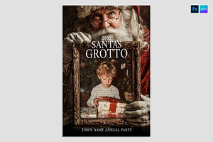 Santa's Grotto Christmas Flyer, a Flyer Template by BrandPacks