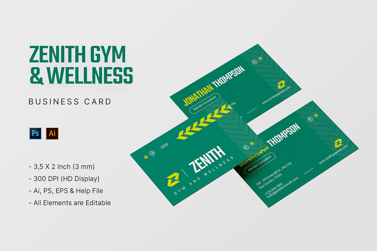 Zenith - Business Card, a Business Card Template by StreaksideStd (Photo 1 of 3)
