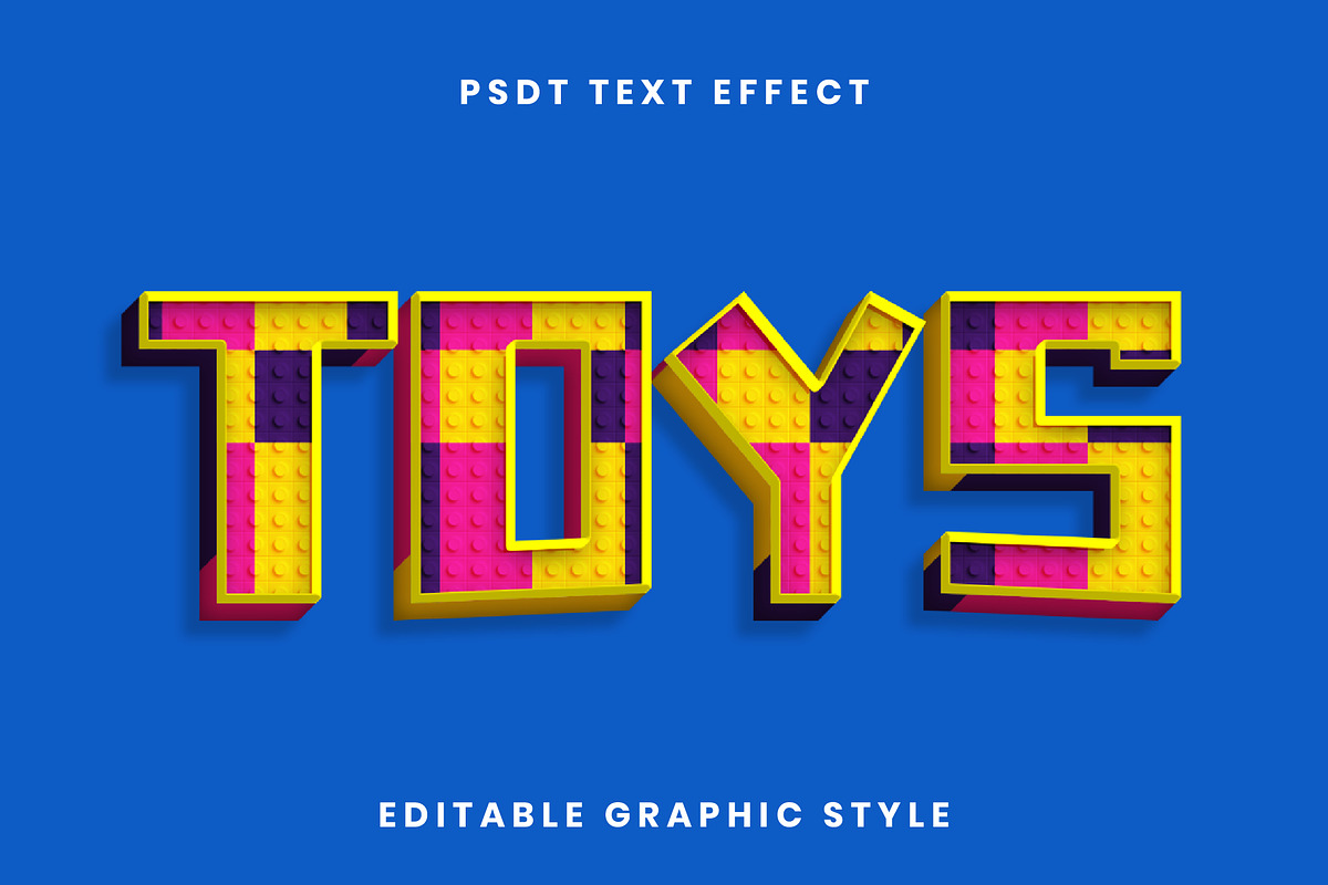 Toy Brick Text Effect