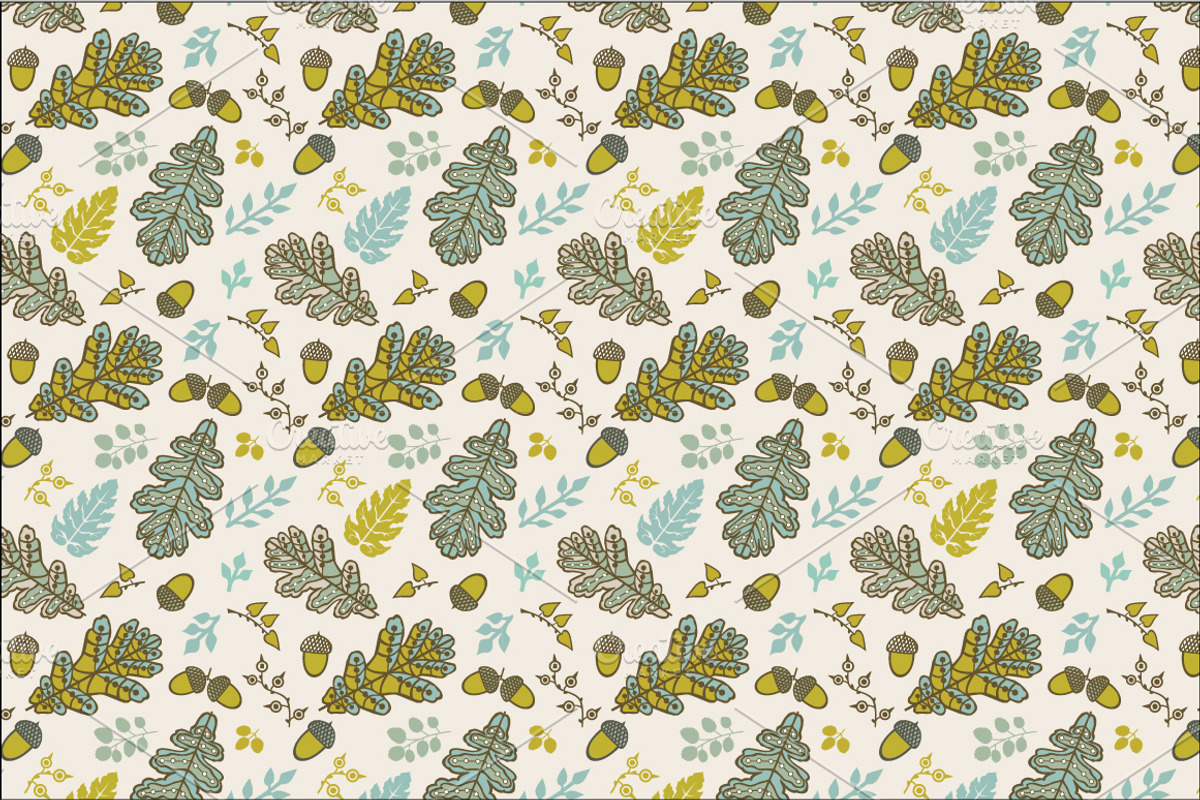 3 Autumn leaf pattern set preview 3