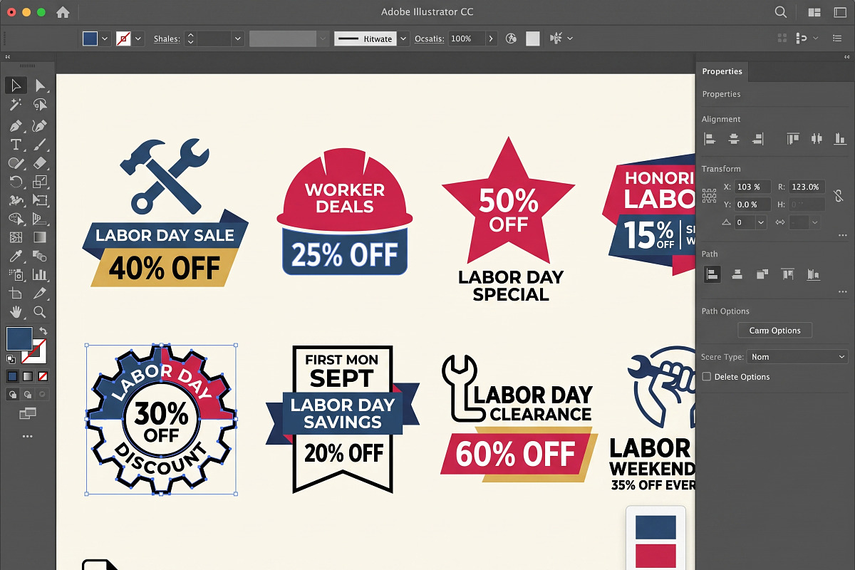 Labor Day Sale Badge SVG Collection, an Object Graphic by NH graphic (Photo 2 of 3)