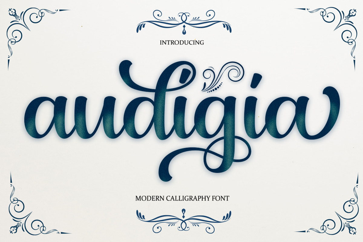 Audigia, a Script Font by Cut Story (Photo 1 of 9)
