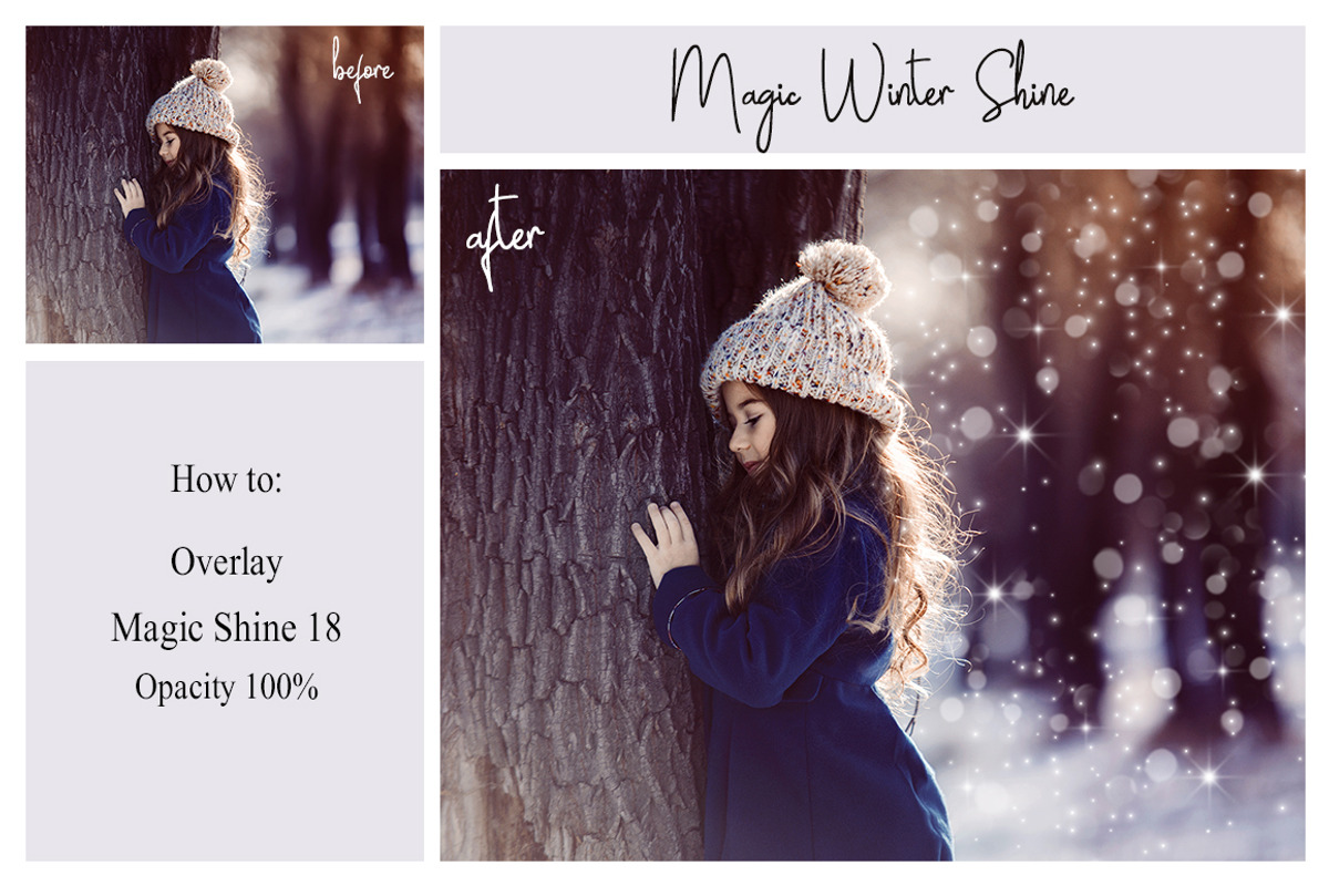 30 Magic Winter Shine Overlays PNG, a Texture Graphic by LovePhotoMoment (Photo 9 of 12)