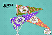 Celebration Pennant Flags Mockup, a Product Mockup by INCDesign (Thumbnail 4 of 7)