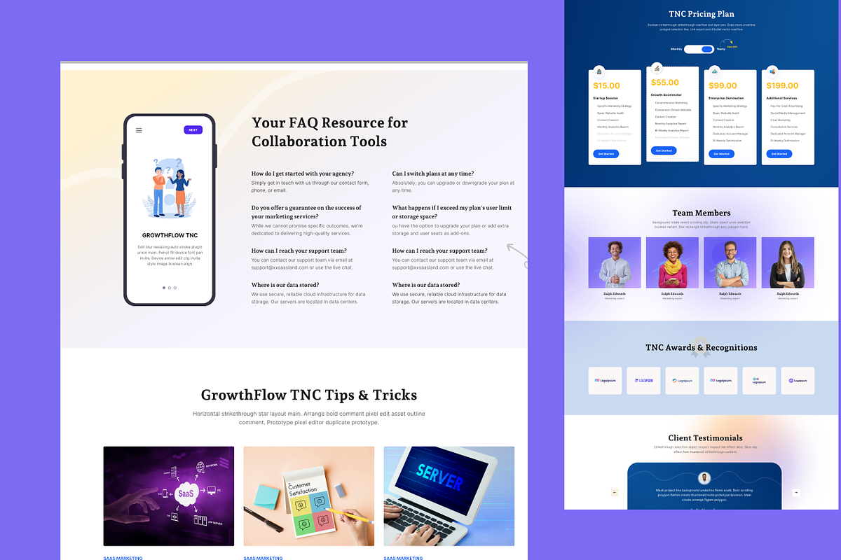 GrowthFlow - SaaS Website Template, a HTML Template by TNCFlow (Photo 3 of 5)