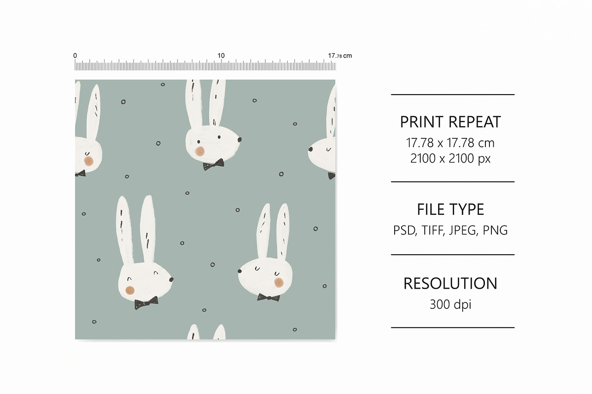 Mr. Rabbit, a Pattern Graphic by Olena Kuznietsova (Photo 7 of 11)