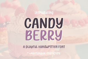 Candy Berry Mixed Notes Playful Font