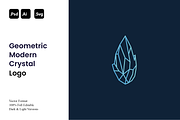 Geometric Modern Crystal Logo, a Branding & Logo Template by Luxury Logos (Thumbnail 1 of 4)