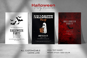 Halloween Party Invitation Card, an Invitation Template by DesignGenix