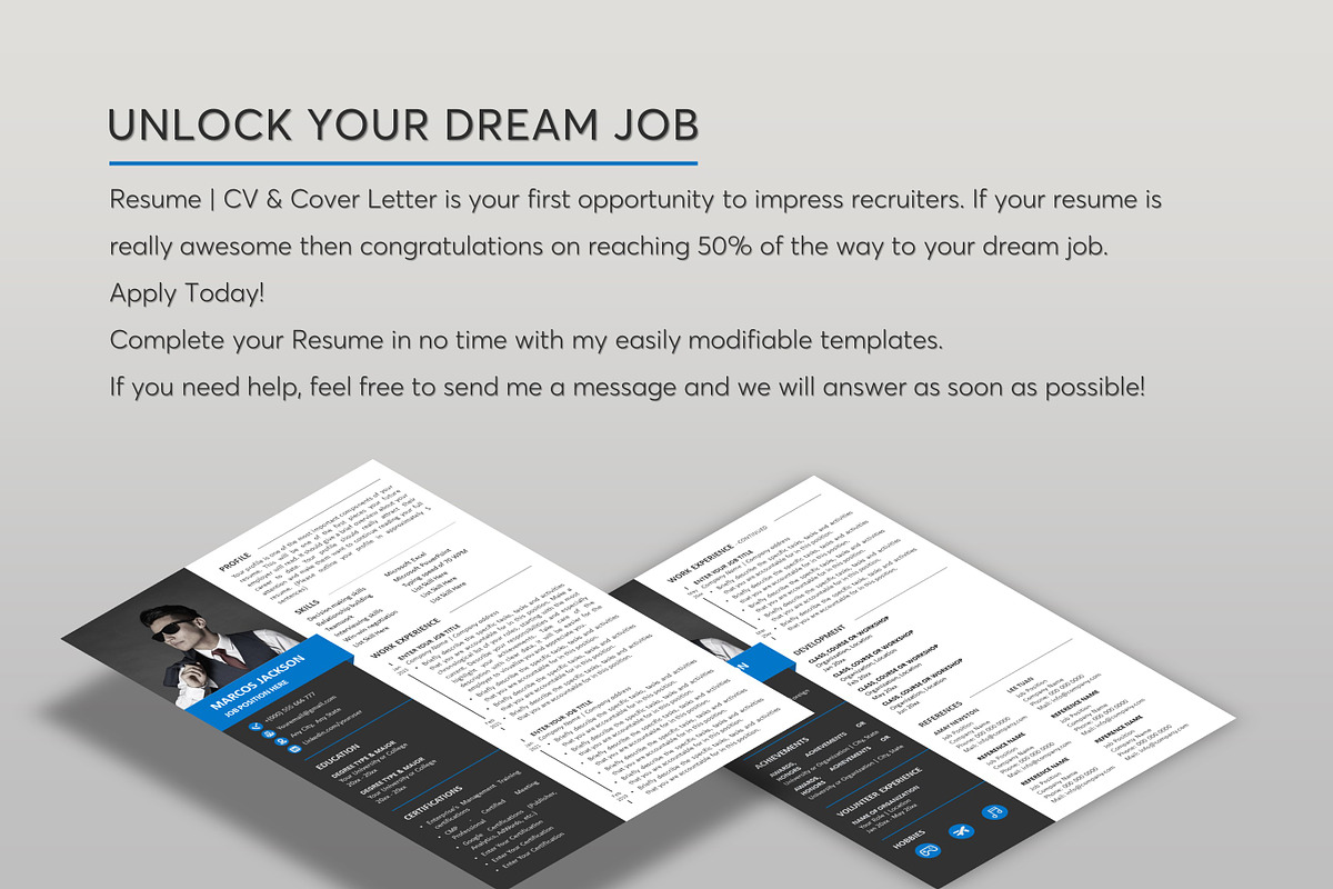 ATS Resume CV Word & PowerPoint - 17, a Resume Template by MrCam Template Resume|CV (Photo 7 of 7)
