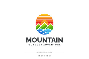 Gradient Modern Mountain Logo Design, a Branding & Logo Template by Artnivora.Std