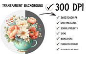 Mother’s Day Floral Teacup Clipart, an Illustration by Craft Nest (Thumbnail 2 of 12)