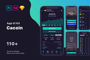 CaCoin - Crypto Market App Design UI