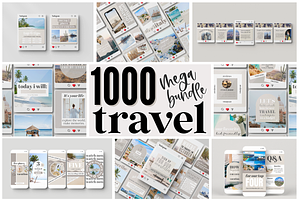 1,000 Canva Travel Templates