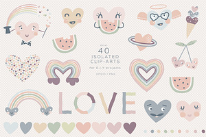 Valentine Day Baby Graphic Set