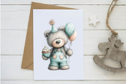 Whimsical birthday teddy bear, an Illustration by Design Market (Thumbnail 4 of 5)