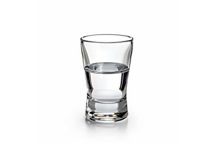 A clear shot glass
