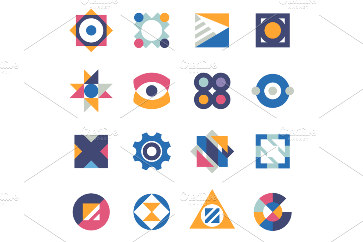 16 Abstract Icons, a Branding & Logo Template by Youhhou (Photo 3 of 4)