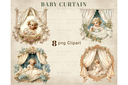 Baby Curtain PNG Clipart, a Person Illustration by Memories By Lea (Thumbnail 5 of 8)